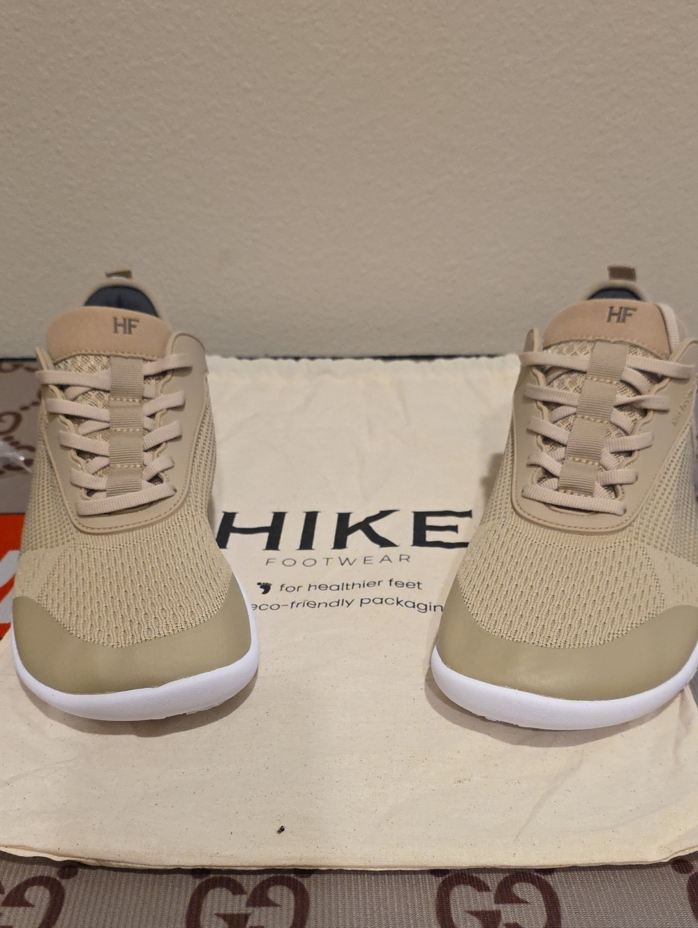 Hike Footwear Stride Size 14 Women/ 12M US Beige Knit Sneakers